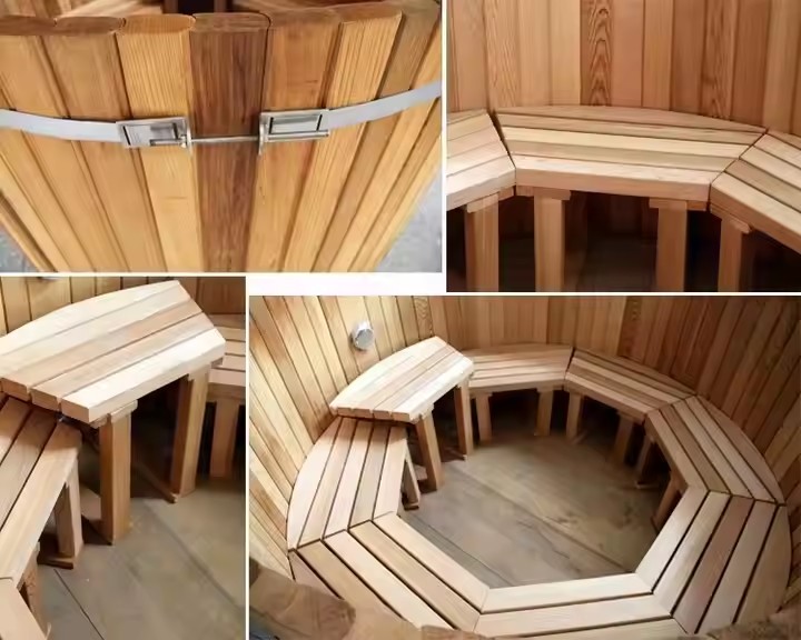 WHT-EF1809 Outdoor Hot Tub Including Sauna Stove for Sale