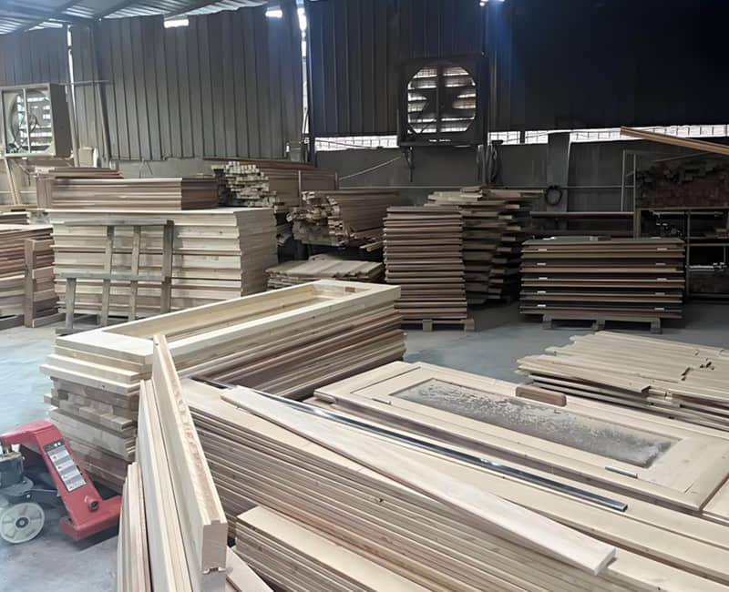 Woodworking workshop display