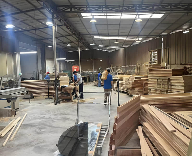 Woodworking workshop display