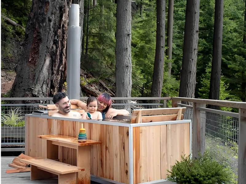 Private outdoor hot tub