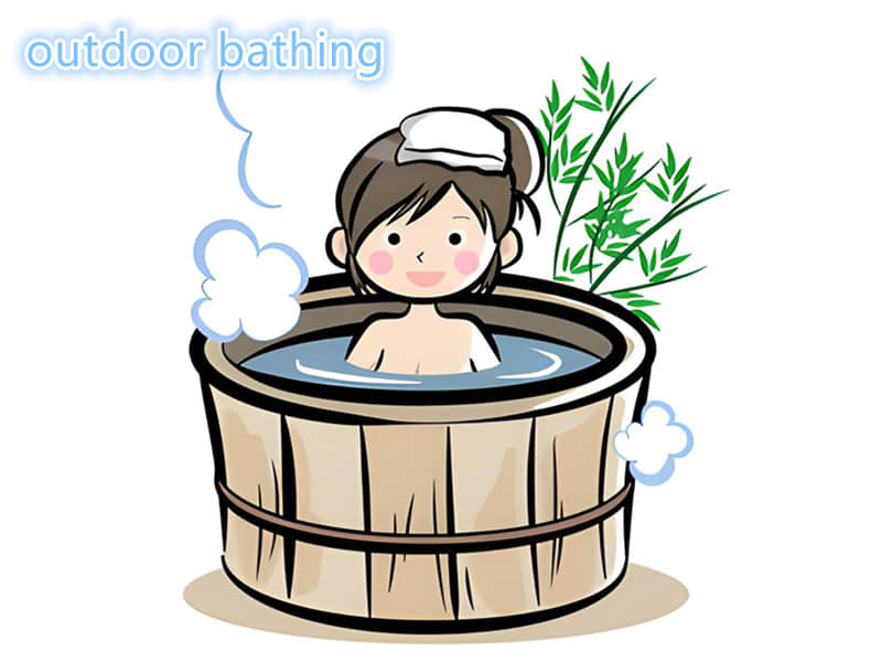 Soaking in an outdoor bathing is simply a modern way of seclusion!