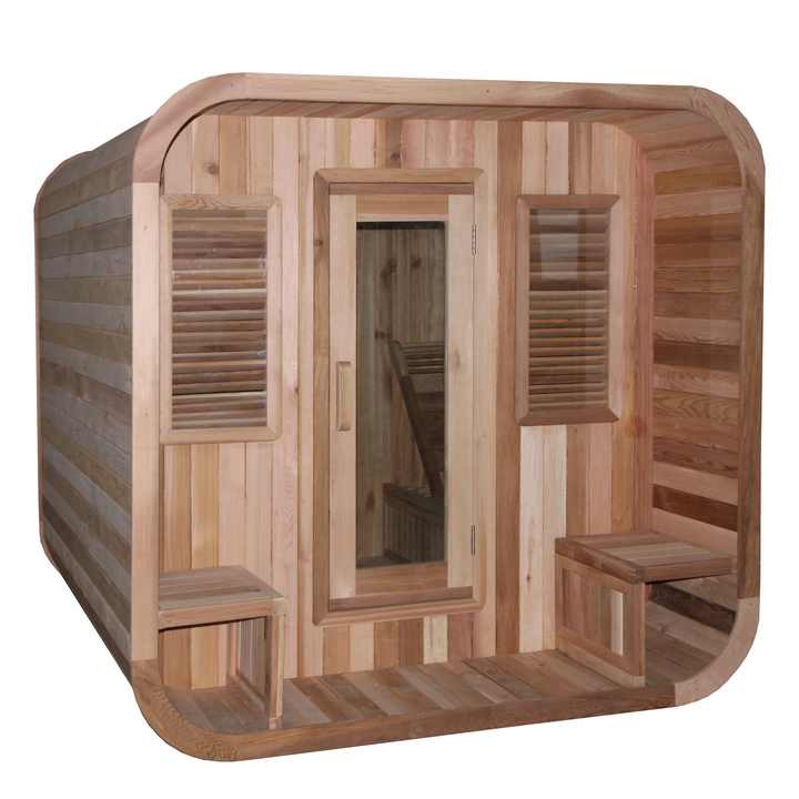 Stimulate Metabolism Manufacturer Modern Canadian Red Cedar Outdoor Wood Sauna With Electric Sauna H